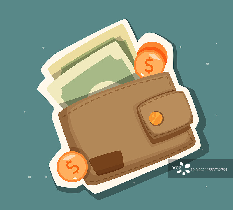 装有钱的钱包图片素材