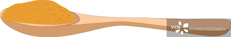 手绘木勺与棕色甘蔗糖图片素材