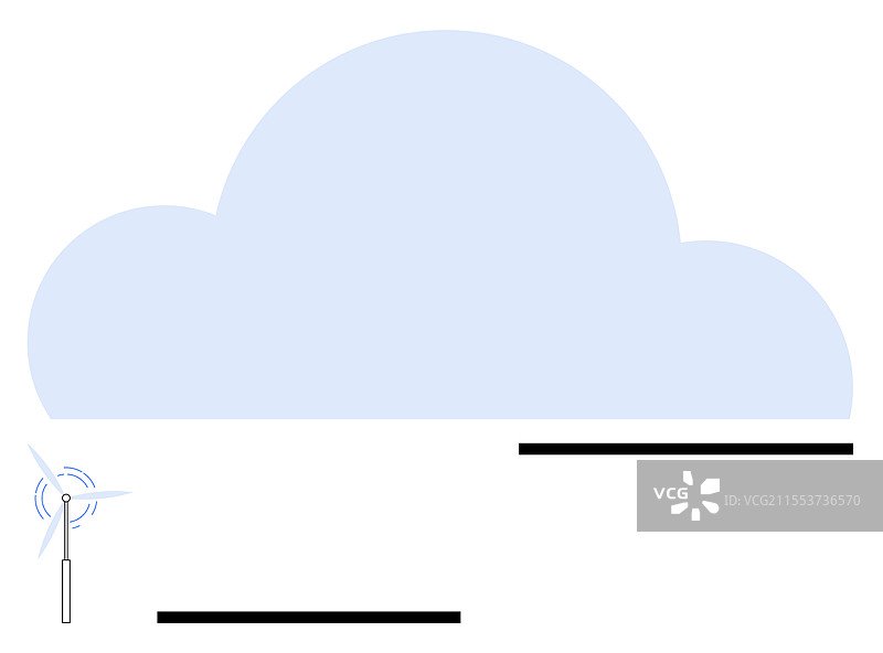 云计算与可再生能源概念图片素材