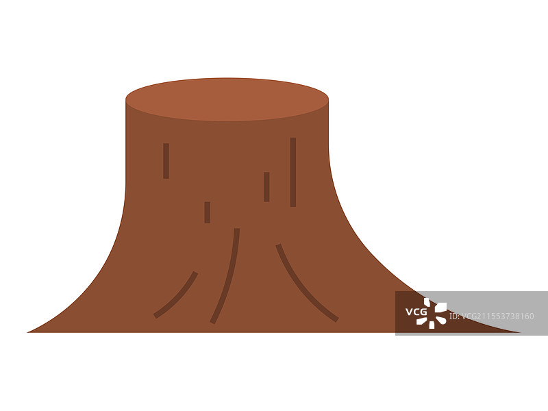 简单极简风格的树桩图片素材