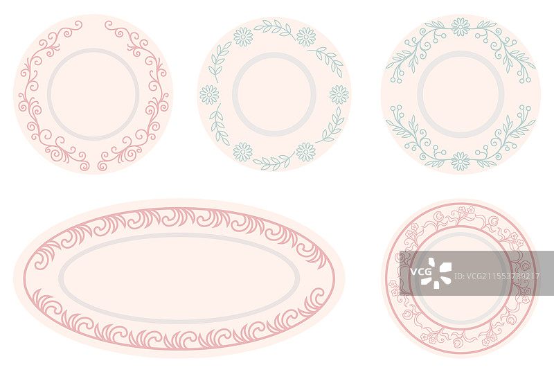 一套餐具和盘子的室内装饰图片素材