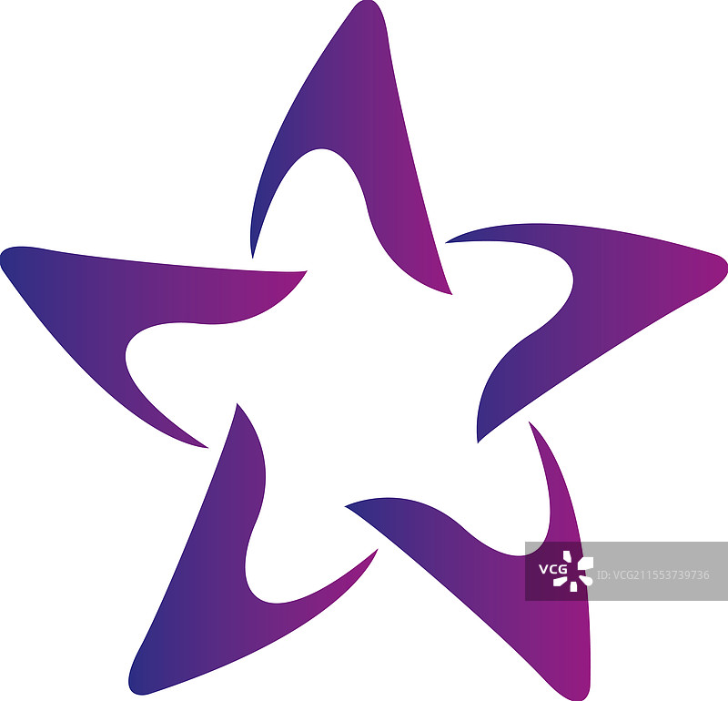略微扭曲的星星元素用于标志设计图片素材