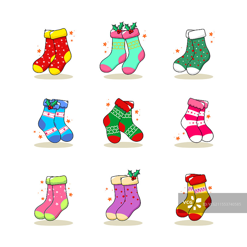 各种圣诞袜图片素材