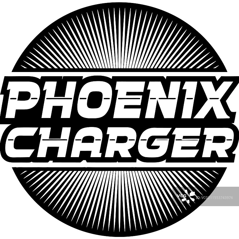 凤凰充电器商标设计用于商业品牌推广图片素材