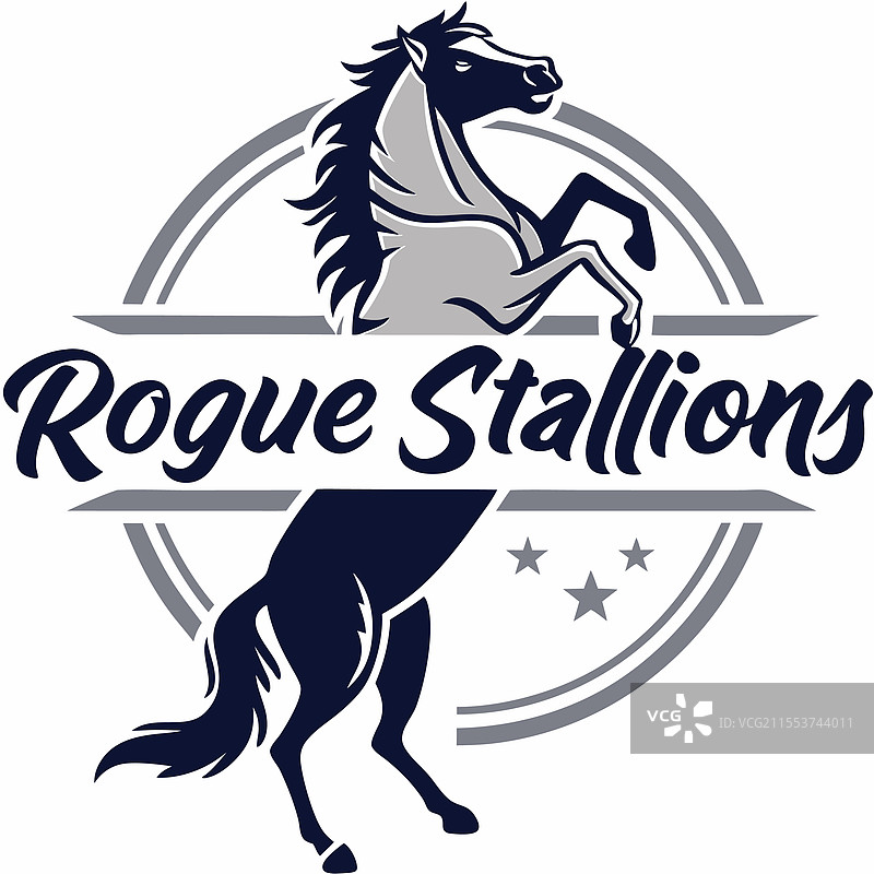 流浪种马的商业品牌标志设计图片素材