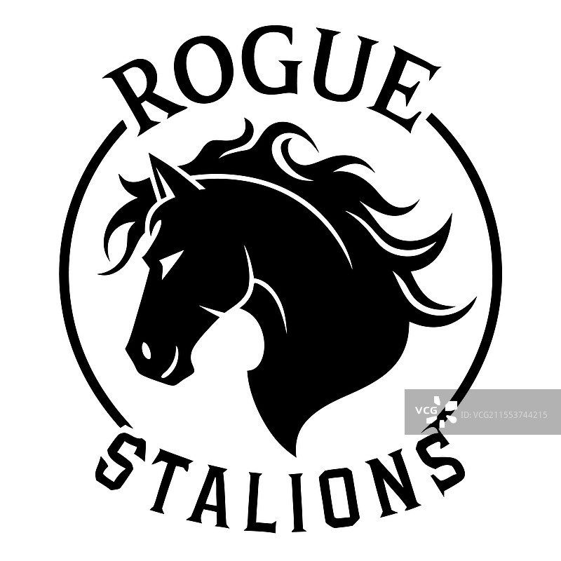 流浪种马的商业品牌标志设计图片素材