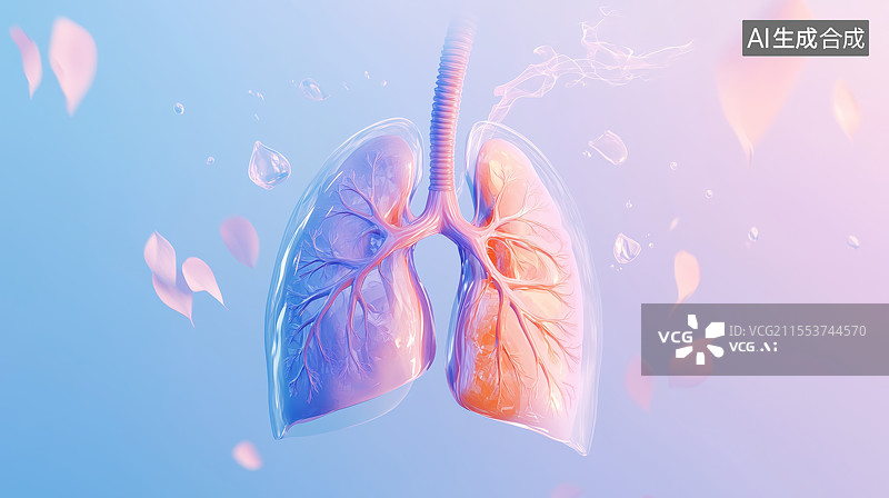 【AI数字艺术】肺部器官医疗概念图图片素材