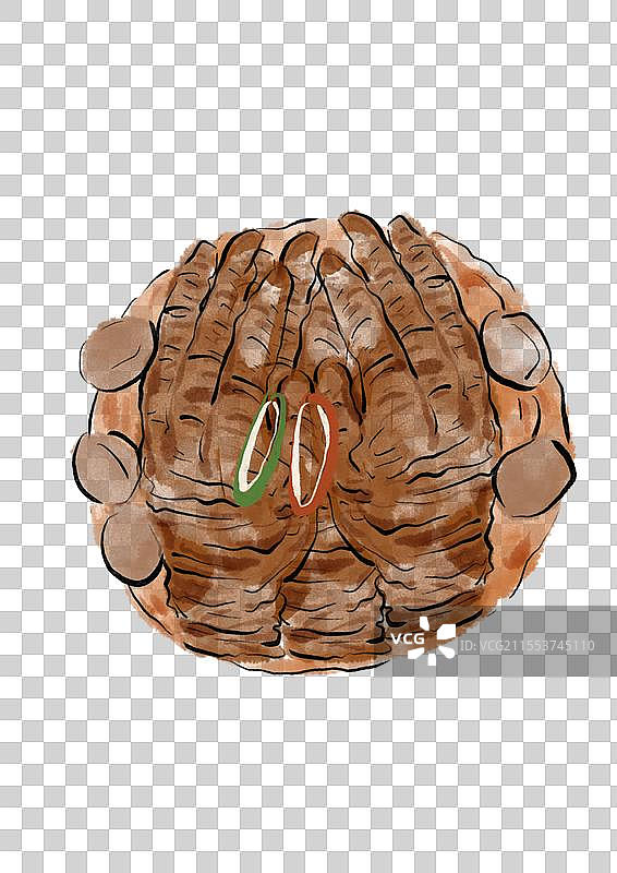 国潮风广州美食插画元素-豉汁凤爪图片素材