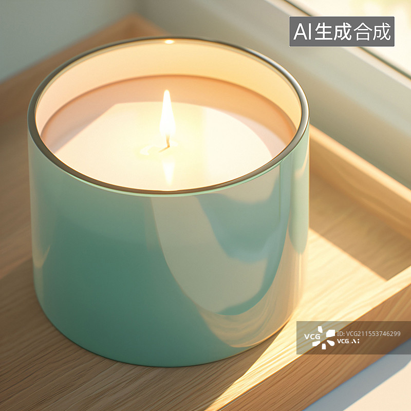 【AI数字艺术】香薰、蜡烛、燃烧、发光、卡通、C4D图片素材