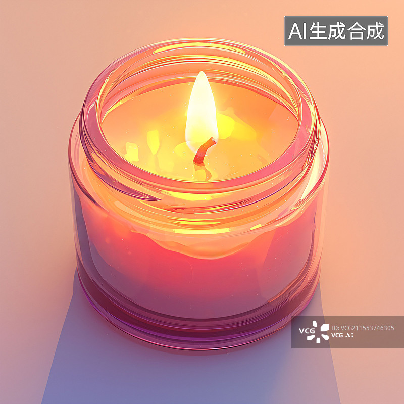 【AI数字艺术】香薰、蜡烛、燃烧、发光、卡通、C4D图片素材