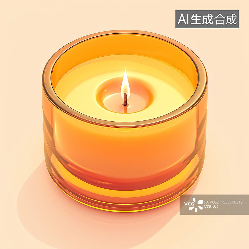【AI数字艺术】香薰、蜡烛、燃烧、发光、卡通、C4D图片素材