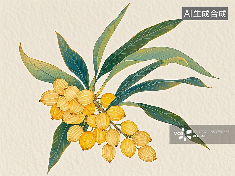【AI数字艺术】国潮单品插画-中药材砂仁图片素材