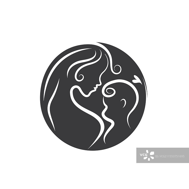 母婴图标设计用于助产士品牌推广图片素材