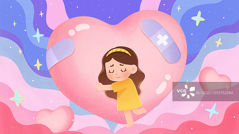 卡通人物插画世界预防自杀日海报素材图片素材