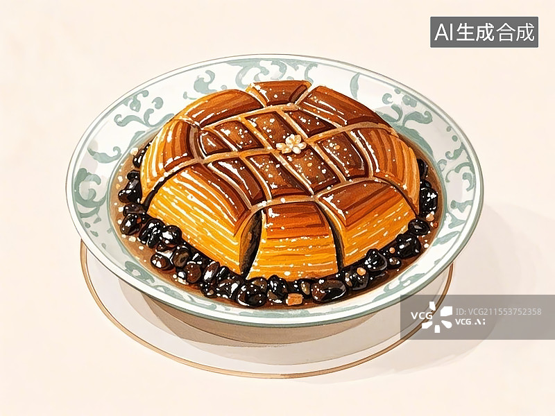 【AI数字艺术】国潮单品插画-甜烧白图片素材