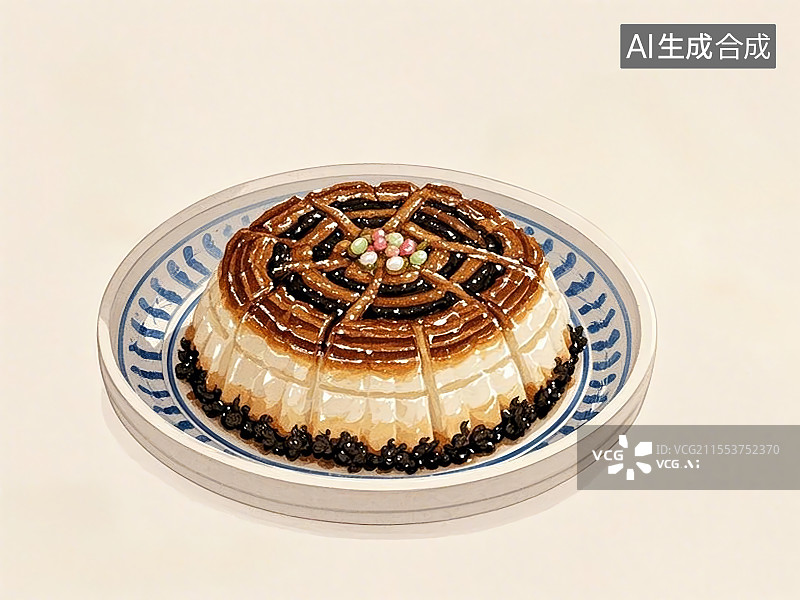 【AI数字艺术】国潮单品插画-甜烧白图片素材