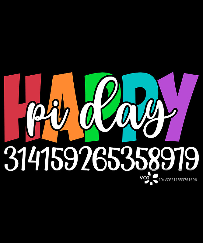 快乐的圆周率日T恤设计印刷模板图片素材