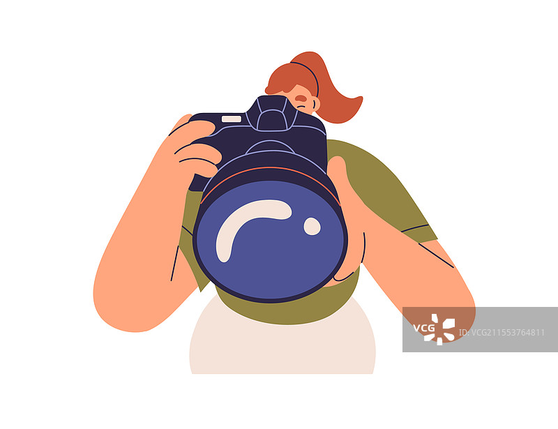 摄影师用相机拍照图片素材