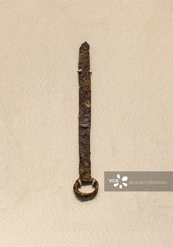 环首铁刀 汉 万州大丘坪墓群出土 重庆三峡移民纪念馆图片素材
