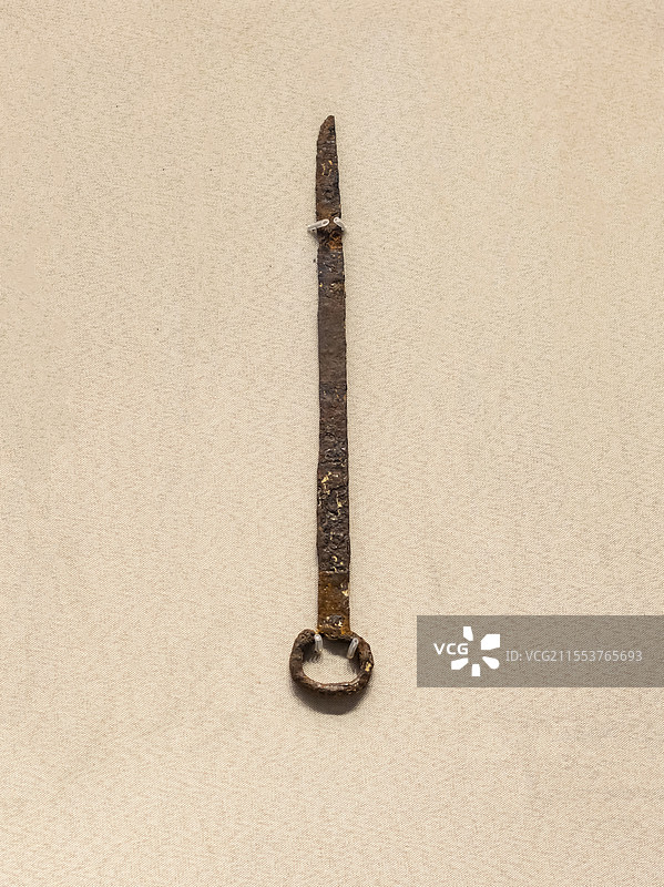 环首铁刀 汉 万州金狮湾墓群出土 重庆三峡移民纪念馆图片素材