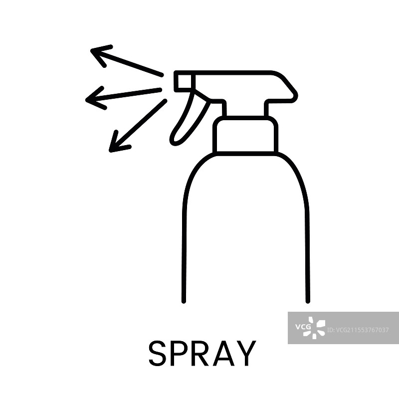 喷雾瓶图标代表液体图片素材
