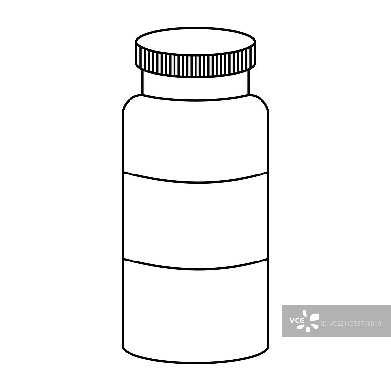 黑白药瓶图标 医药图片素材