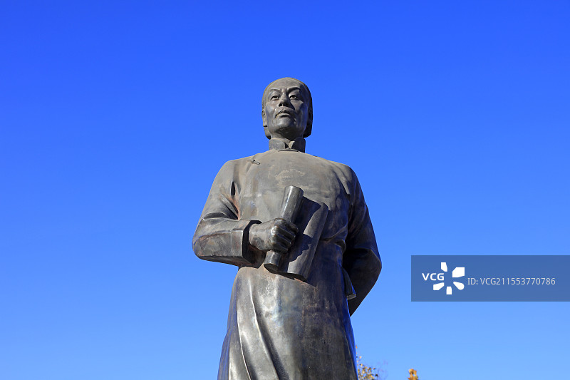 河北滦南评剧创始人成兆才雕塑图片素材
