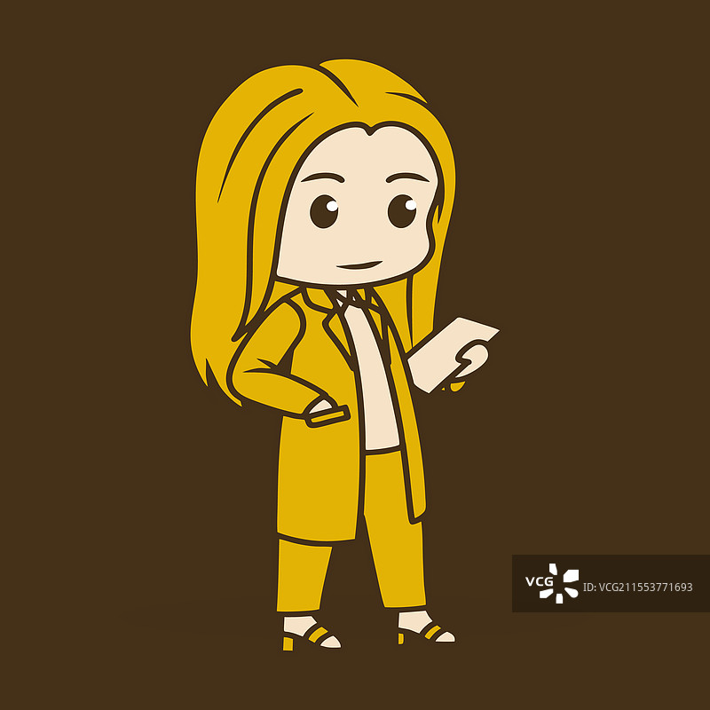 可爱的小人儿穿着长外套走路图片素材