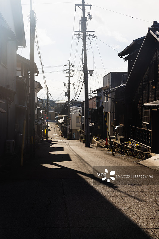 日本岐阜县美浓市和纸之乡目之字通街景图片素材