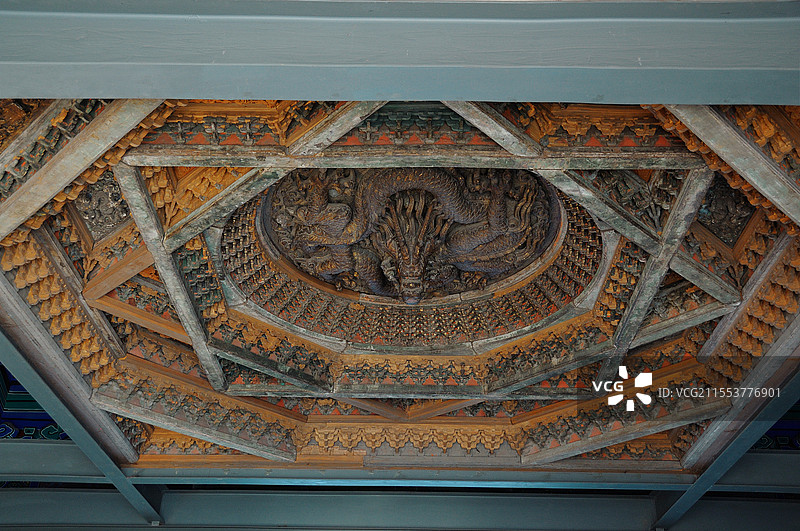 北京（先农坛）古代建筑博物馆蟠龙藻井图片素材