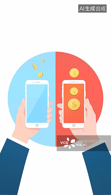 【AI数字艺术】手机赚钱两不误图片素材