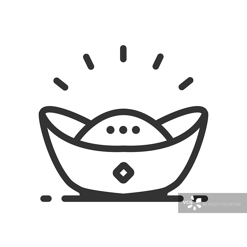 金元宝图标，孤立背景图片素材