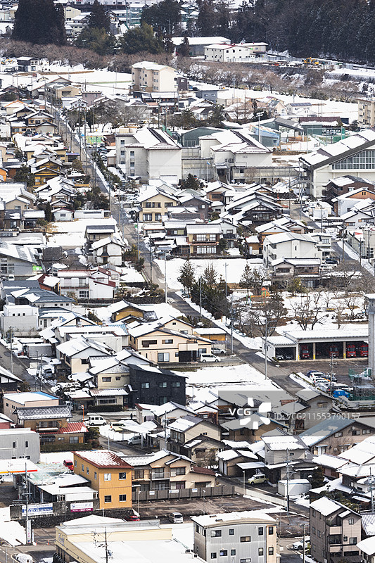 日本岐阜县郡上八幡城—城下町图片素材