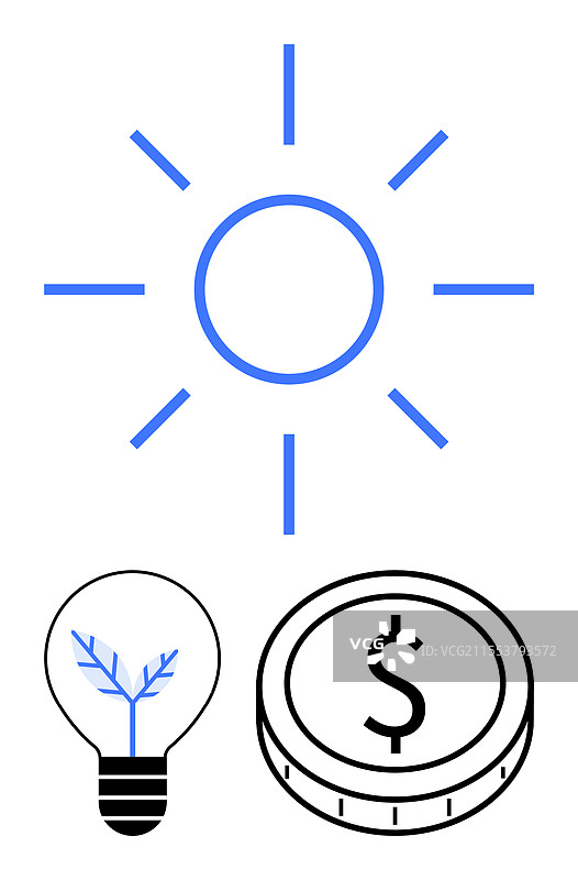可再生能源的增长与太阳能发电图片素材