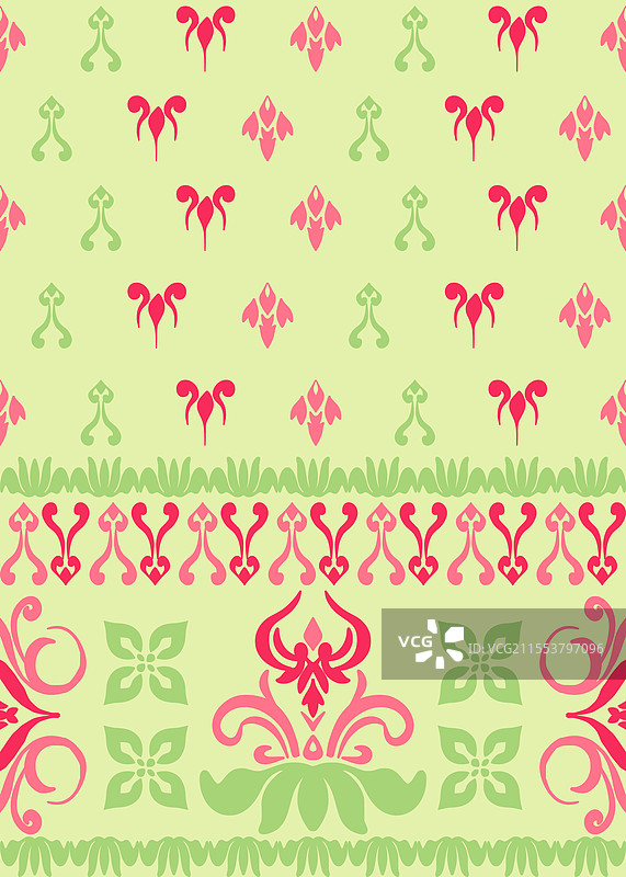 经典的达马斯克图案制作而成图片素材