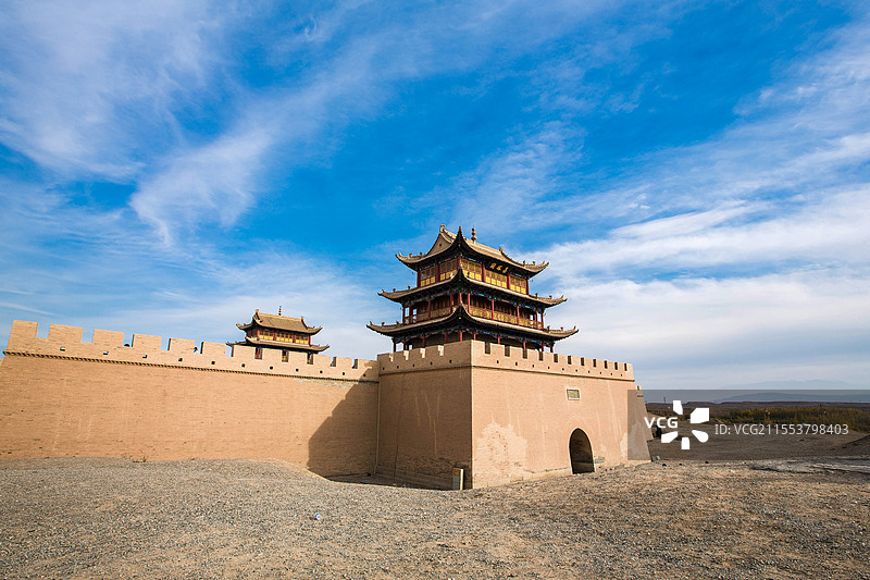 中国甘肃省嘉峪关市嘉峪关关城景观图片素材