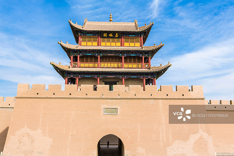 中国甘肃省嘉峪关市嘉峪关关城景观图片素材