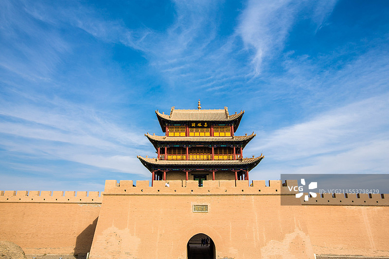 中国甘肃省嘉峪关市嘉峪关关城景观图片素材