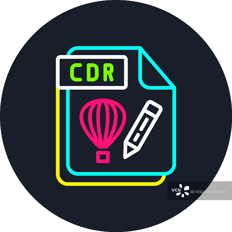 多色图标的CDR线条图片素材