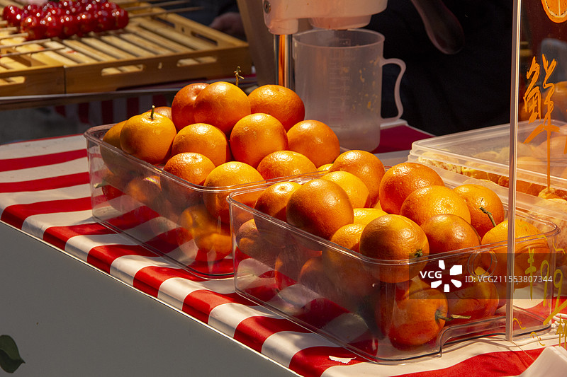 货摊上的橙子图片素材