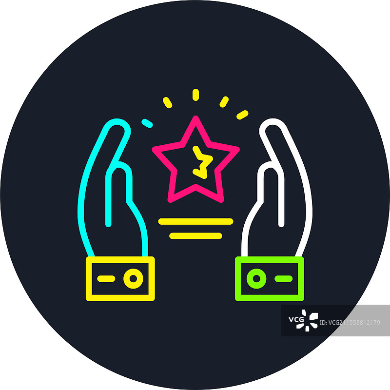 忠诚线多色图标图片素材