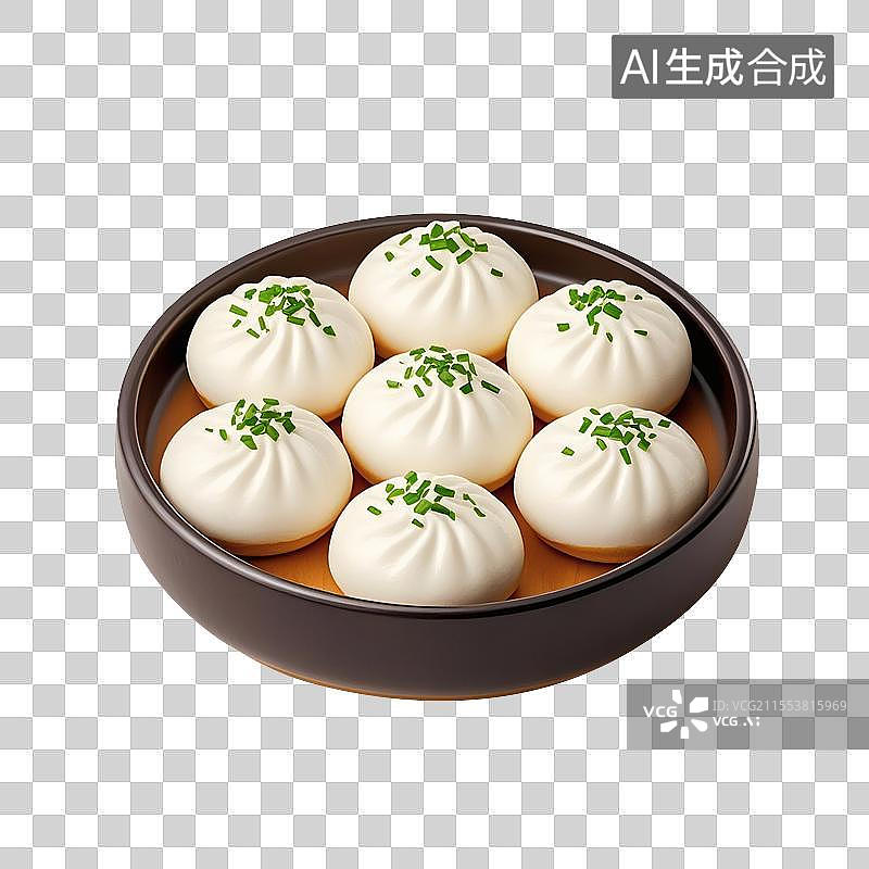 【AI数字艺术】生煎包图片素材