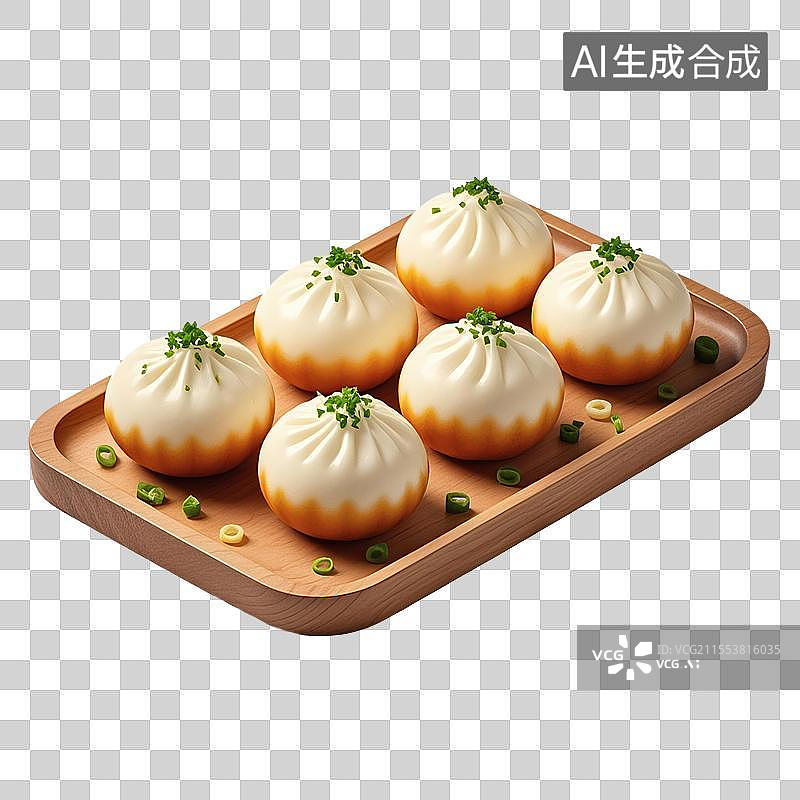 【AI数字艺术】生煎包图片素材