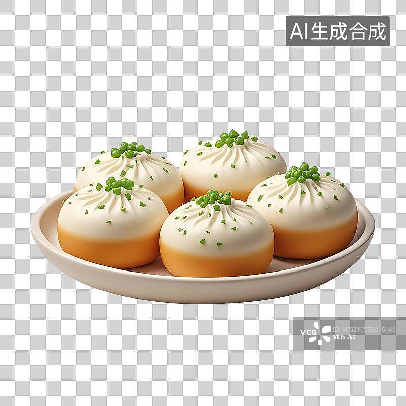 【AI数字艺术】生煎包图片素材