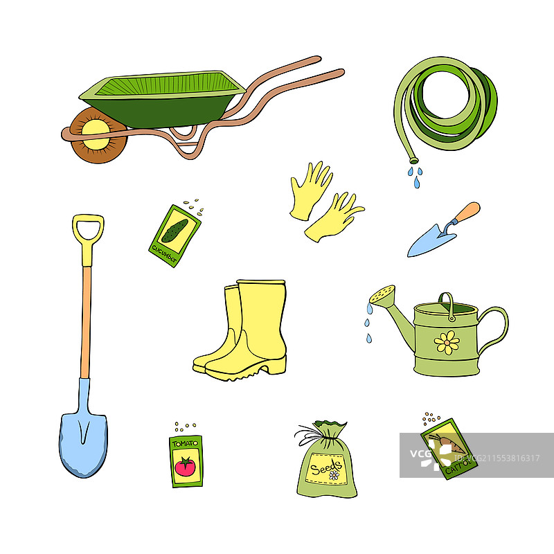 我的花园园艺工具套装图片素材