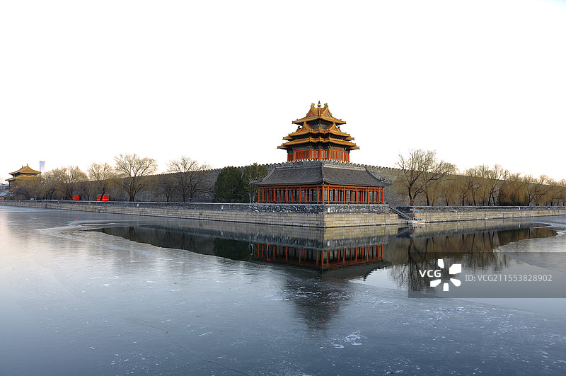 北京市故宫角楼冬日风光图片素材