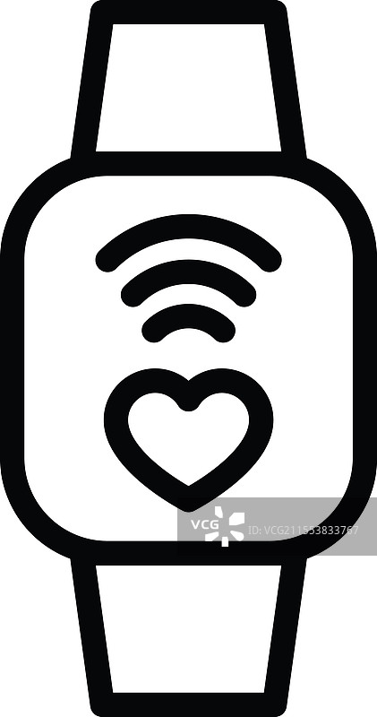 智能手表线条图标图片素材