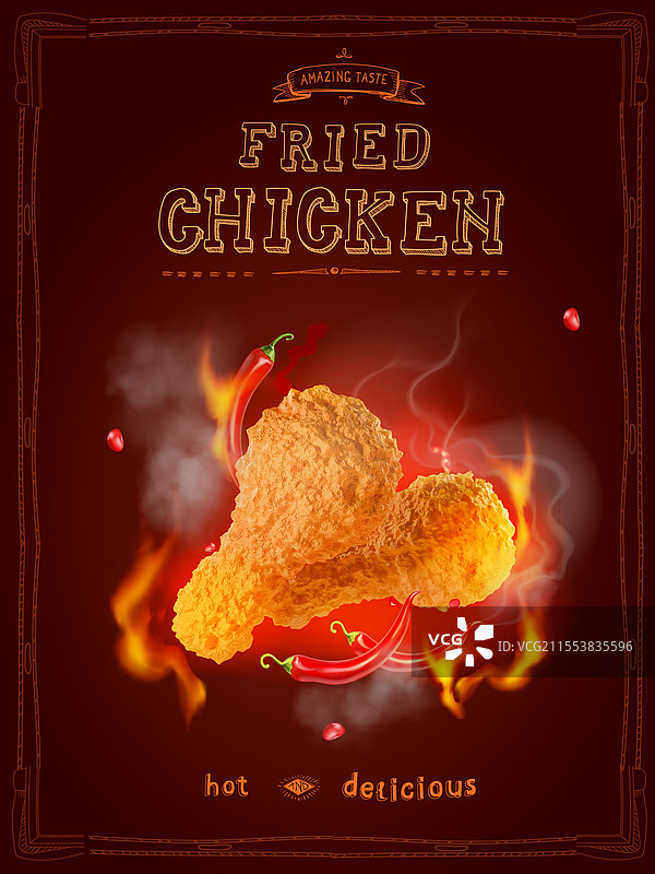 运动中的炸鸡腿，掉落的鸡肉图片素材