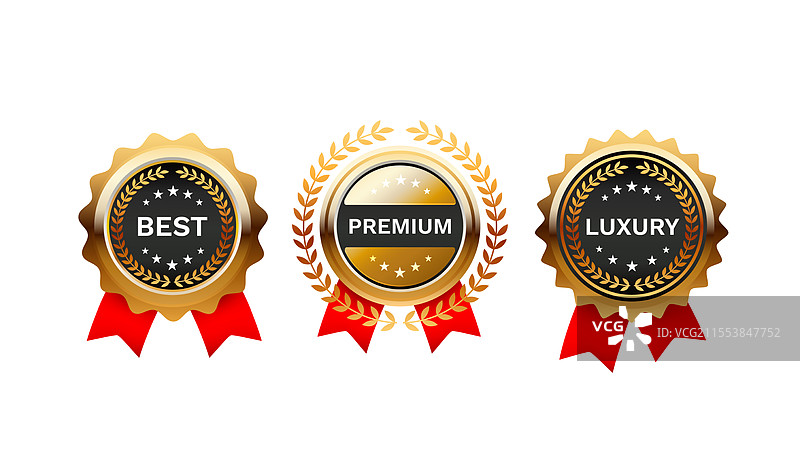 产品质量标志 金色优质标签图片素材