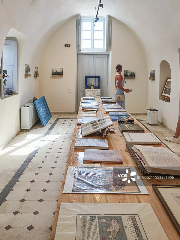 希腊｜圣托里尼 书店图片素材